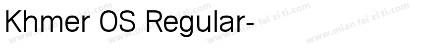 Khmer OS Regular字体转换